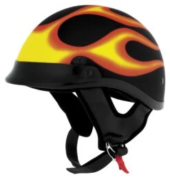 Skid Lid Traditional Helmet Helmet -Motorcycle Parts Store Flames