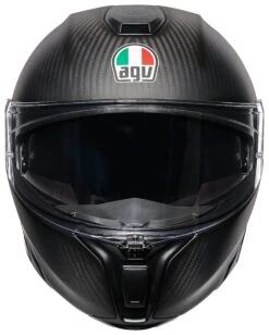 AGV Sportmodular Carbon Refractive Helmet 10 AGV Sportmodular Carbon Refractive Helmet -Motorcycle Parts Store agv sport modular carbon refractive helmet black silver 3