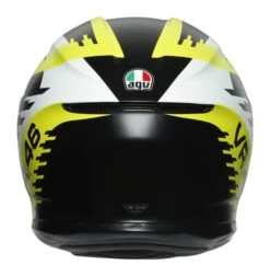 AGV K6 Rapid 46 Helmet -Motorcycle Parts Store agvk6 rapid helmet black white yellow 3
