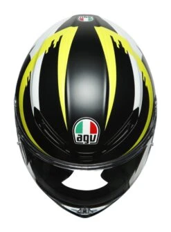 AGV K6 Rapid 46 Helmet -Motorcycle Parts Store agvk6 rapid helmet black white yellow 4