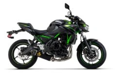 Arrow Indy Race Exhaust System Kawasaki Z650 2021-2023 -Motorcycle Parts Store arrow kawasaki z6502122 homologated complete system with st steel collector and dark indy race silencer 2