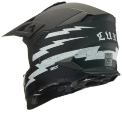 BILT Lux Division Helmet -Motorcycle Parts Store bilt lux division helmet black white 2