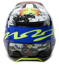 Fox Racing V3 RS Dkay Helmet -Motorcycle Parts Store fox racing v3 rs dkay helmet blue red 2