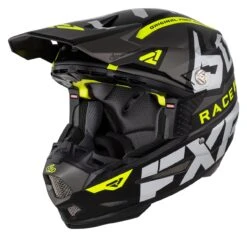FXR 6D ATR-2 Race Division Helmet -Motorcycle Parts Store fxr6 datr2 race division helmet black grey hi viz yellow