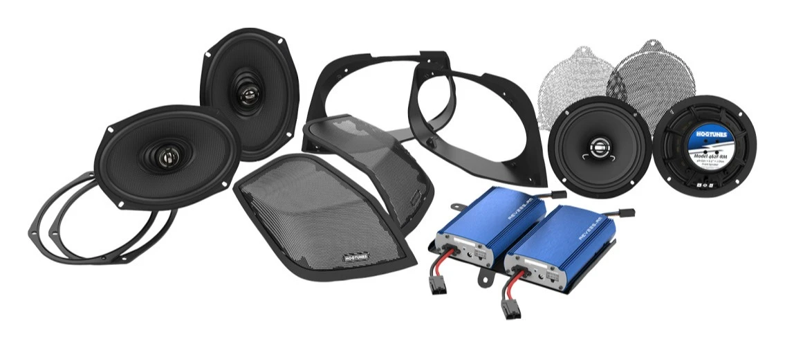 Hogtunes Cut-In 6" X 9" Speaker, Amp, & Lid Kit For Harley Touring 2014-2023 3 Hogtunes Cut-In 6" X 9" Speaker, Amp, & Lid Kit For Harley Touring 2014-2023