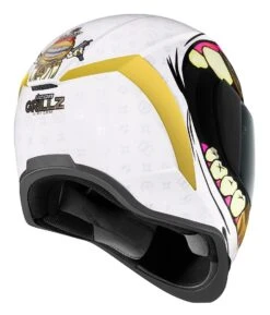 Icon Airform Grillz Helmet -Motorcycle Parts Store icon helmet afrm grillz white 2