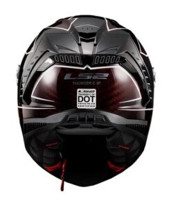 LS2 Thunder Carbon Lightning Helmet -Motorcycle Parts Store ls2 thunder carbon lightning helmet red grey black 3