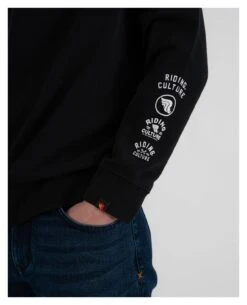 Riding Culture Logo Sweater -Motorcycle Parts Store riding culture logo sweater black 3