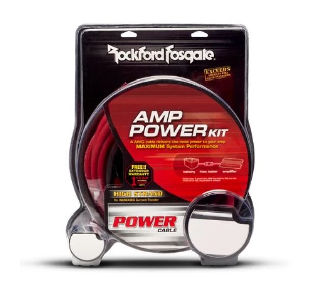 Rockford Fosgate Amplifier Power And Signal 10 AWG Install Kit 3 Rockford Fosgate Amplifier Power And Signal 10 AWG Install Kit