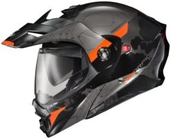 Scorpion EXO-AT960 Topographic Helmet -Motorcycle Parts Store scorpion exoat960 topographic helmet black orange