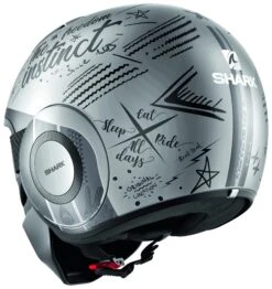 Shark Street Drak Tribute Helmet 5 Shark Street Drak Tribute Helmet -Motorcycle Parts Store shark street drak tribute rm matte silver anthracite 1