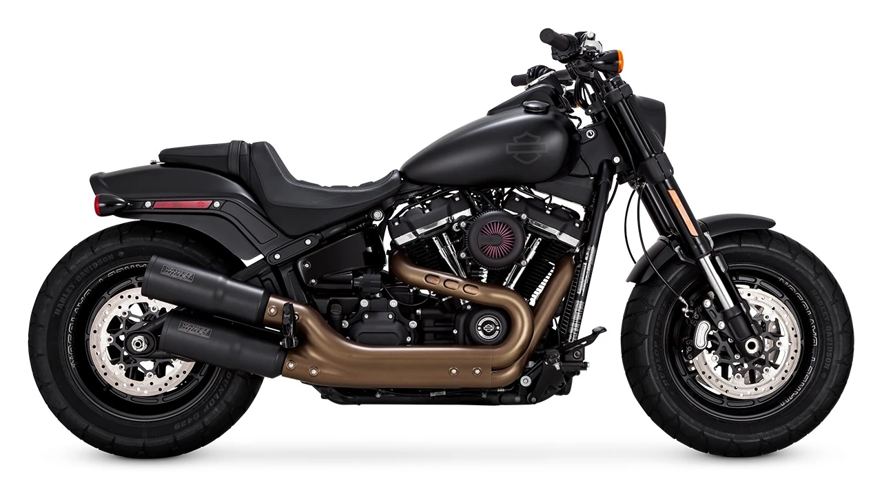 Vance & Hines Hi-Output Slip-On Mufflers For Harley Softail Fat Bob 2018-2023